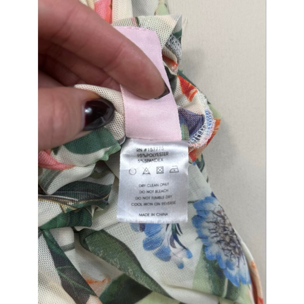 Caballero Devi mesh Floral yellow Top Xl - Picture 4 of 5